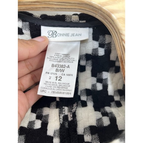 Bonnie‎ Baby Jean Houndstooth Coat  Dress Girls Size 12 - Picture 6 of 10